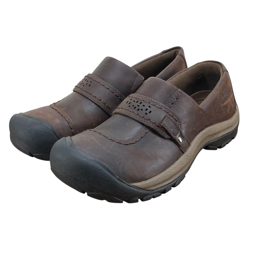 KEEN Kaci Presidio Loafers Shoes Women's Size 9 Brown Bison Leather Casual